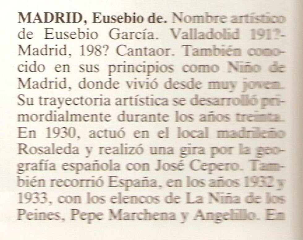 Eusebio de Madrid. flamencopizarra.com